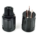 P-029 + C-029 BLACK Copper / DIY Audio / Power cord / US connector 1Pair OZ