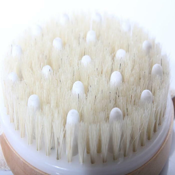 Round Exfoliating Body Brush Shower Bristles Spa Scrub Bath Massage Scrubber