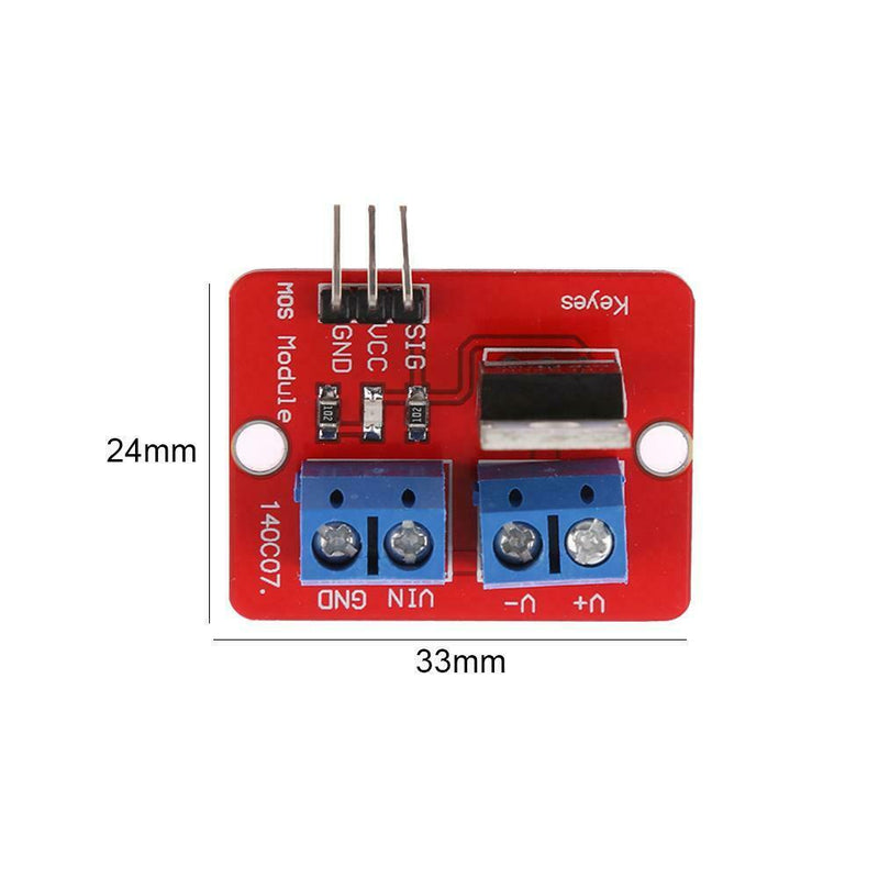 0-24V Top Mosfet Button IRF520 MOS Driver Module for MCU ARM Raspberry Pi