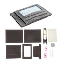 DIY Leather 3 Pockets Card Bag Kit Make Your Own Leather Card Holder Grey