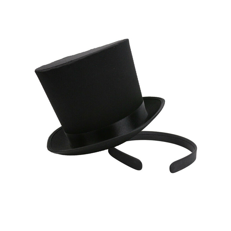 Mini Top Hat Headband Costume Party Head Wear Accessory Black