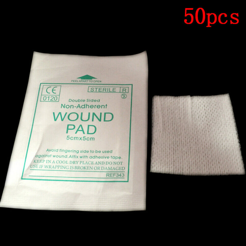 50 pcs gauze pad first aid waterproof wound dressing sterile medical gauze pad U