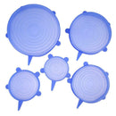 5pcs Universal Silicone Stretch Lids Food Fresh Keeping Wrap Bowl Pot Cover