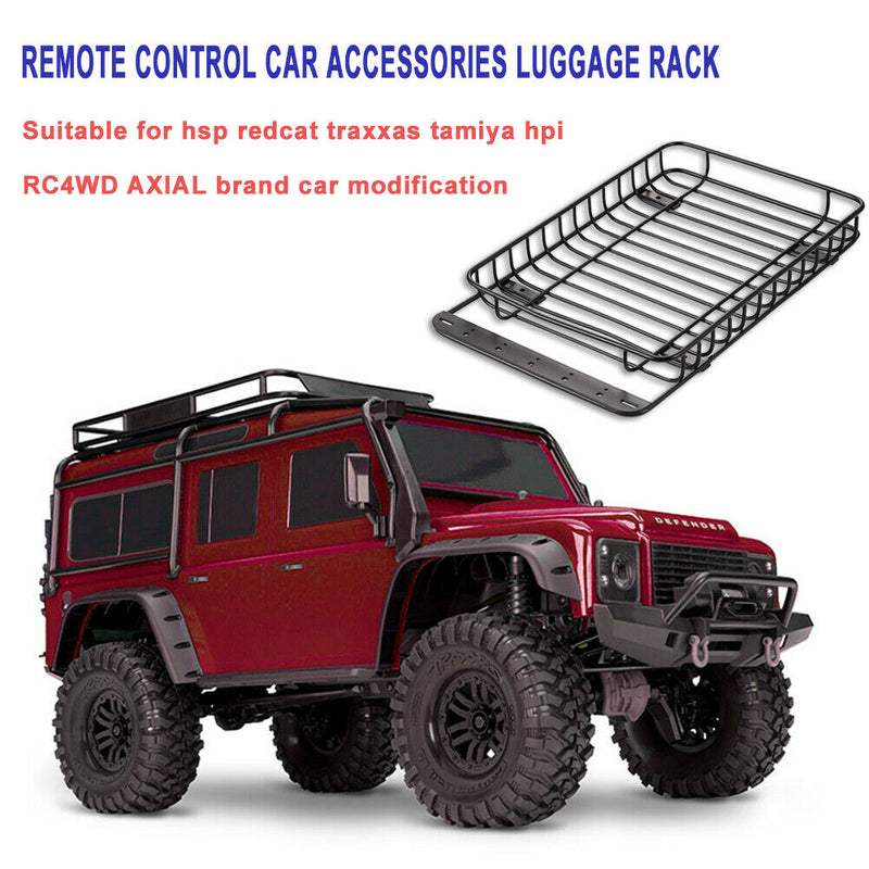 RC Car Rock Crawler Metal Roof Rack Luggage Carrier for Axial ScxIII Trx-4
