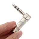 2pcs Right Angle Male Stereo Phone Plug Guitar Cable Audio Connector A