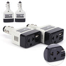 AutoCharger Adapter DC 12V To AC Converter 220V Mobile Charger Power With USB 3C