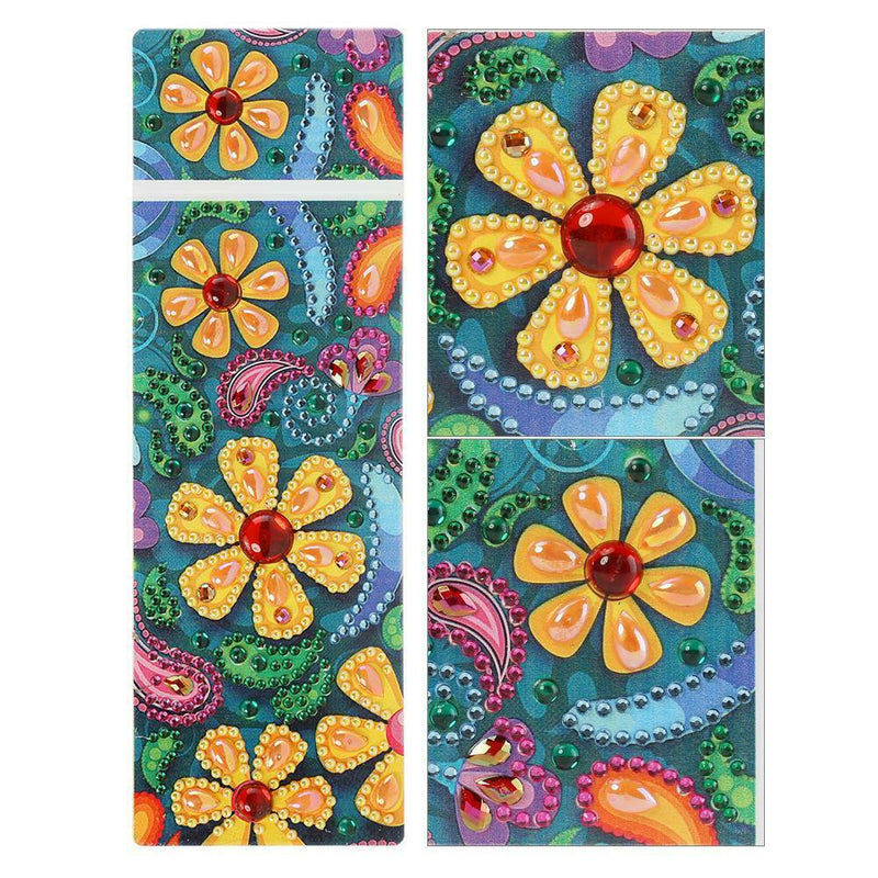 DIY Flower Special Shaped Diamond Painting 2 Grids Pencil Case Storage Box