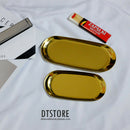 Modern Stainless steel Storage Trays Ellipse Tray Stainless Steel Jewelry R U3H8