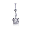 Crown Charm Rhinestone Body Piercing Jewelry Belly Button Ring Navel Jewelry ME