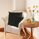 2Pcs Cushion Case Pillow Cover for Sofa Bedroom Car Living Room, 24x24 '', Black