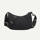 Nylon Women Shoulder Bag Female Street Crossbody Handbag Pouch (Black)