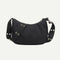 Nylon Women Shoulder Bag Female Street Crossbody Handbag Pouch (Black)