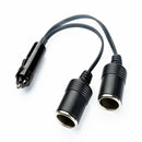 Double Car Adapter Extension Cigarette Cigar Lighter Cable Socket Charger Lead
