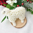 Handmade Christmas tree Little Lamb Wool Felt animal Ornament Home Xmas Decor