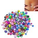 30Pcs Colorful Sexy Belly Bars Body Piercing Button Ring Navel Barbell Jewerly