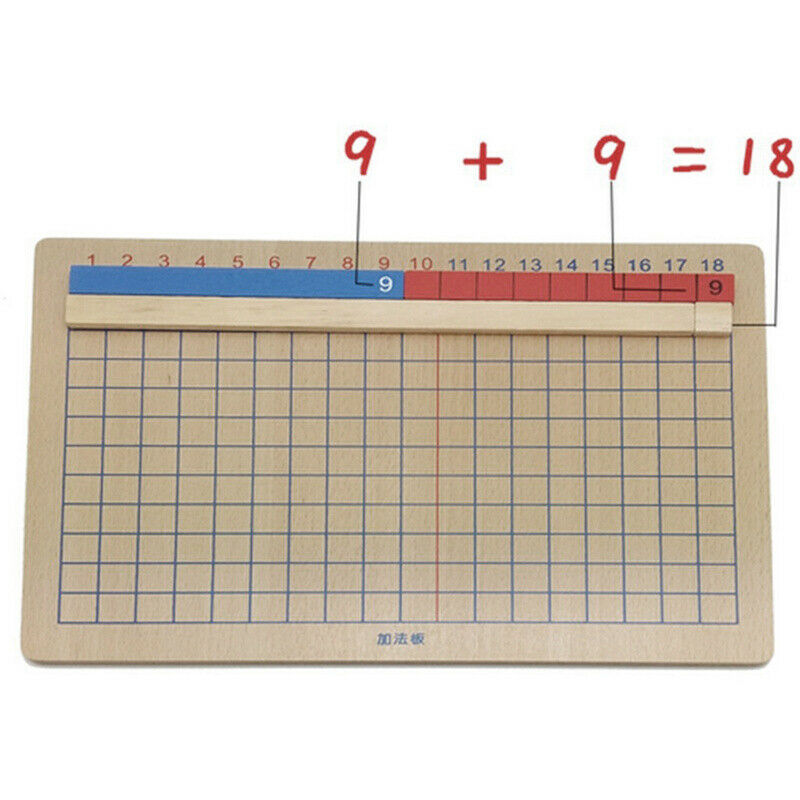 Wood Montessori Mathematics Teaching Material Addition Subtraction Board Mi K7S7