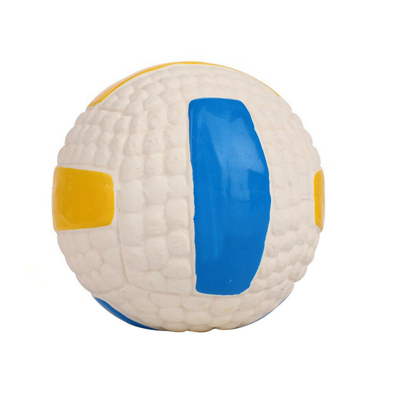 Pet Latex Squeak Sound Molar Ball Dog Interactive Chew Toys (Volleyball)