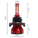 Pair 4-sides H13 9008 LED Headlight Kit 2000W 6000K 300000LM Hi/low Beam Bulb BX