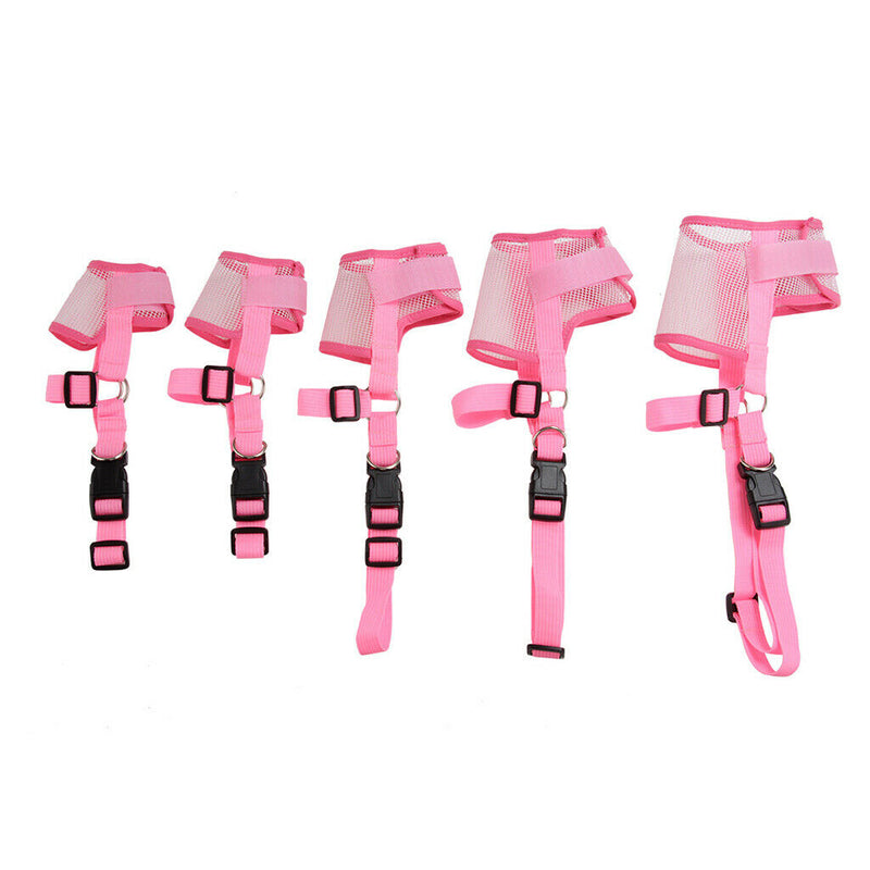 Adjustable Dog Muzzle for Barking Soft Dog Mouth Cover Anti-bite Pink L