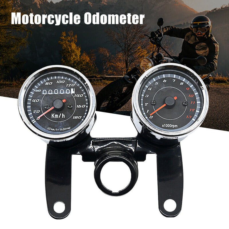 2 In 1 Speedometer Tachometer ABS With Bracket Professional Motorcycle Odometer