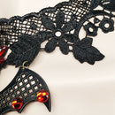 Steampunk Lace Bat Choker Crystal Beads Collar Pendant Necklace Gothic JewelrB&X
