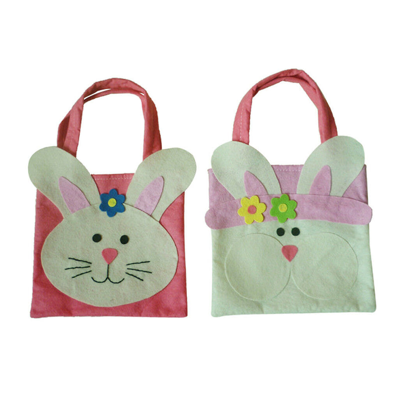 2pcs Rabbit Bunny Style Handbag Fabric Tote Kids Carry Bags Easter Supplier