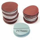 100Pcs 3'' 75mm Mixed Sander Sanding Discs 80-3000 Grit Pads Hook Loop Sandpaper