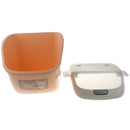 Kitchen Food Storage Container Beans Rice Box with Measuring Cup Lid Orange