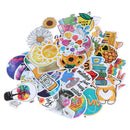 53Pcs Summer light yellow stickers DIY scrapbook suitcase laptop guitar sticke3C