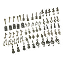 70x Alloy Music Note Charms Jewellery Craft Beading Pendant For DIY Necklace