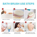 Bath Brush - 2 in 1 Shower Body Bath Brush Back Scrubber With Long Handle B
