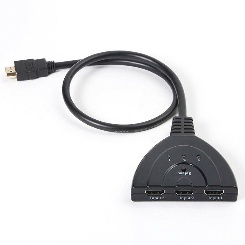 3 in 1 out HDMI Multi Display Auto Box Splitter 1080P HD Adapter Cable