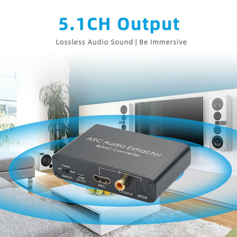 HDMI ARC Adapter & DAC Converter Selector with Digital Optical  Coaxial