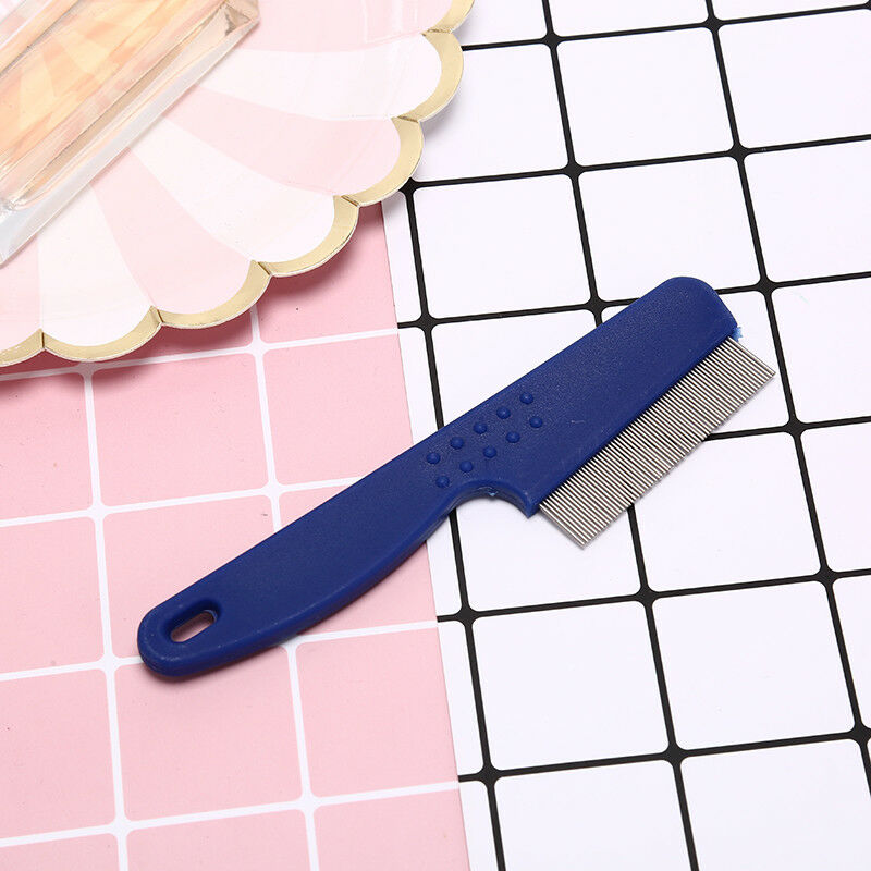 fine toothed flea flee metal nit head hair lice comb with handle for kids pet Kw