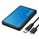 2.5 inch Hard Disk Mobile Case USB 3.0 to SATA HDD SSD Enclosure (Blue) A