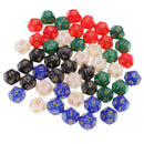 50pcs 16mm D12 Dice 12 Sided Die Polyhedral&Dice Carry Bag for Board Games