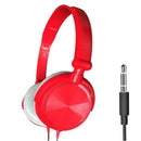 Wired Headset Stereo Heavy Bass Gaming Calling Earphones Over Ear Red