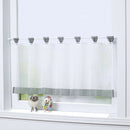 2 Size Kitchen Curtain Cafe Panel for Rod Window Sheer Drape Valance