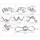 16pcs/2Set Metal Puzzle Wire IQ Mind Brain Kids Adults Stress Reliever Toys