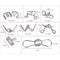 16pcs/2Set Metal Puzzle Wire IQ Mind Brain Kids Adults Stress Reliever Toys