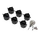 6xPlastic Surf Single Replacement for  Compatible Surfboard Fin Plug Side