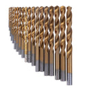 19x HSS Metric Drill Bit Set Titanium Coated Twist Drills Metal Wood 1-10mm