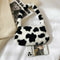 Animal Pattern Underarm Bag Women Mini Plush Shoulder Handbags Purse (6)