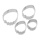 4pcs/set Stainless Steel Fondant Cake Decoration Peony Petal Cutter Mold