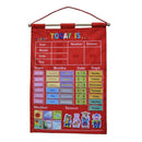 17.12x25" Learning Calendar with Weather Station Season for Kids Early Education