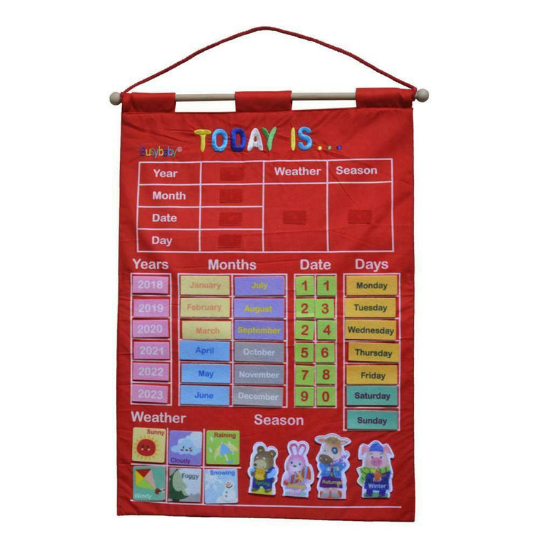 17.12x25" Learning Calendar with Weather Station Season for Kids Early Education