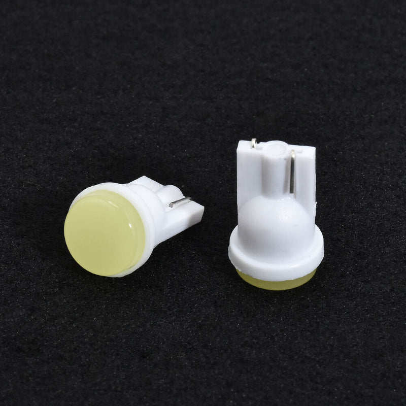 10x 12V Car Super Bright White 1 LED COB SMD T10 W5W Wedge Side Light Bulb Lamp
