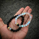 2X King Queen Crown Couple Bracelets His And Her Friendship Beads Bracelet Gift