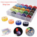 25pcs/Set Bobbins Sewing Machine Spools Case With Colorful Sewing Thread