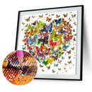 Butterfly Heart 5D Diamond Painting Full Drill Embroidery DIY Cross Stitch